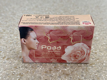 Мыло туалетное «Экстра» «Крем-мыло Роза» в картонной упаковке